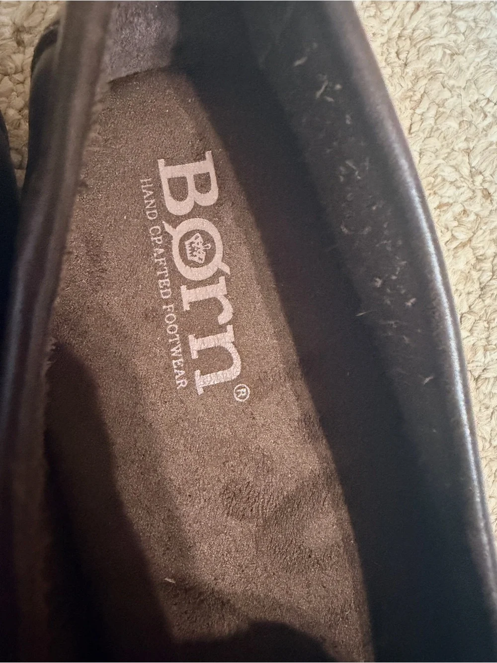 Born Dark Brown Leather Slip-On Loafers for Men
